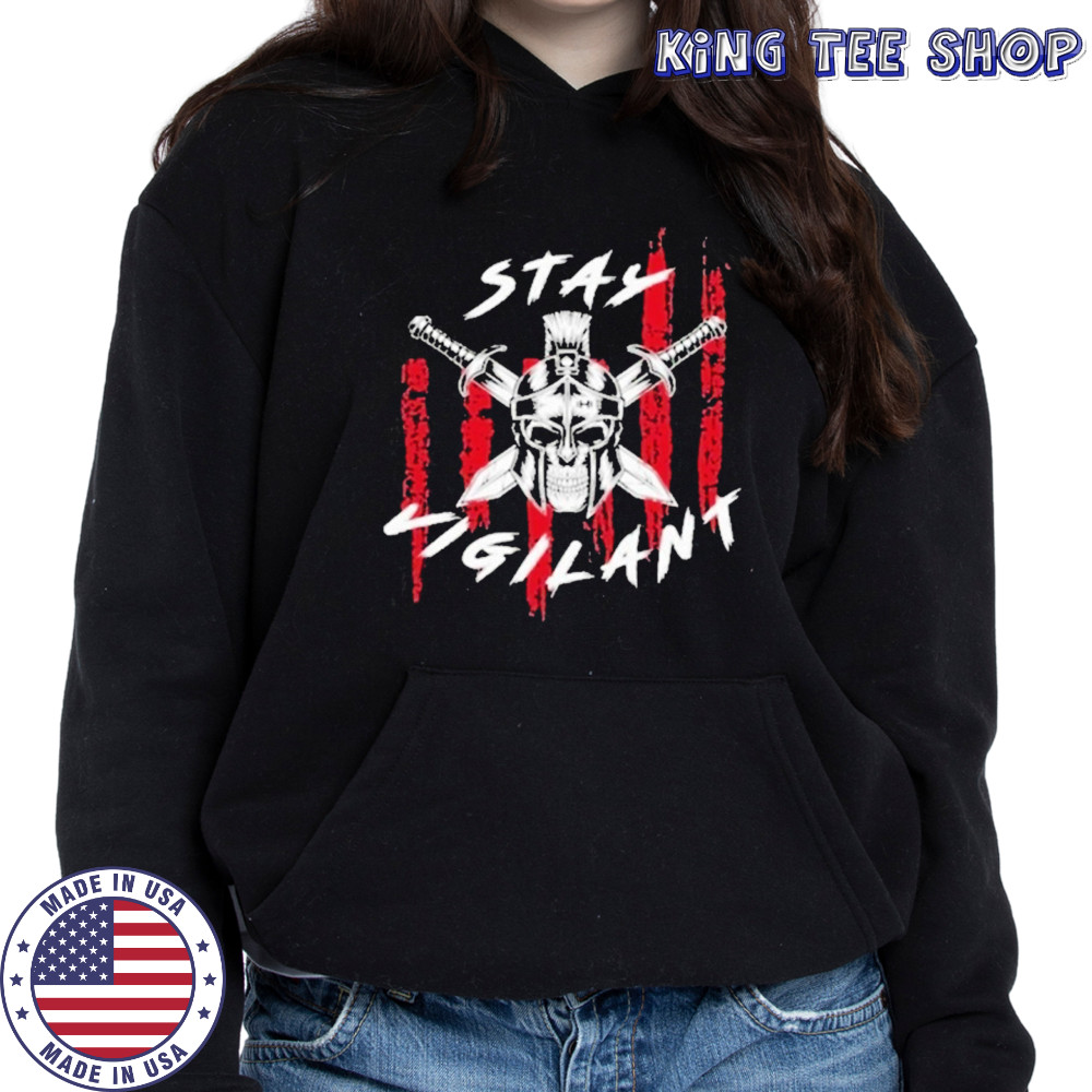 Stay Vigilant Skull Swords T-Shirt Hoodie