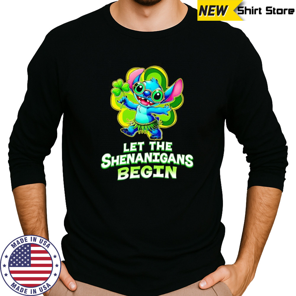 Stitch let the Shenanigans begin shirt Long Sleeved