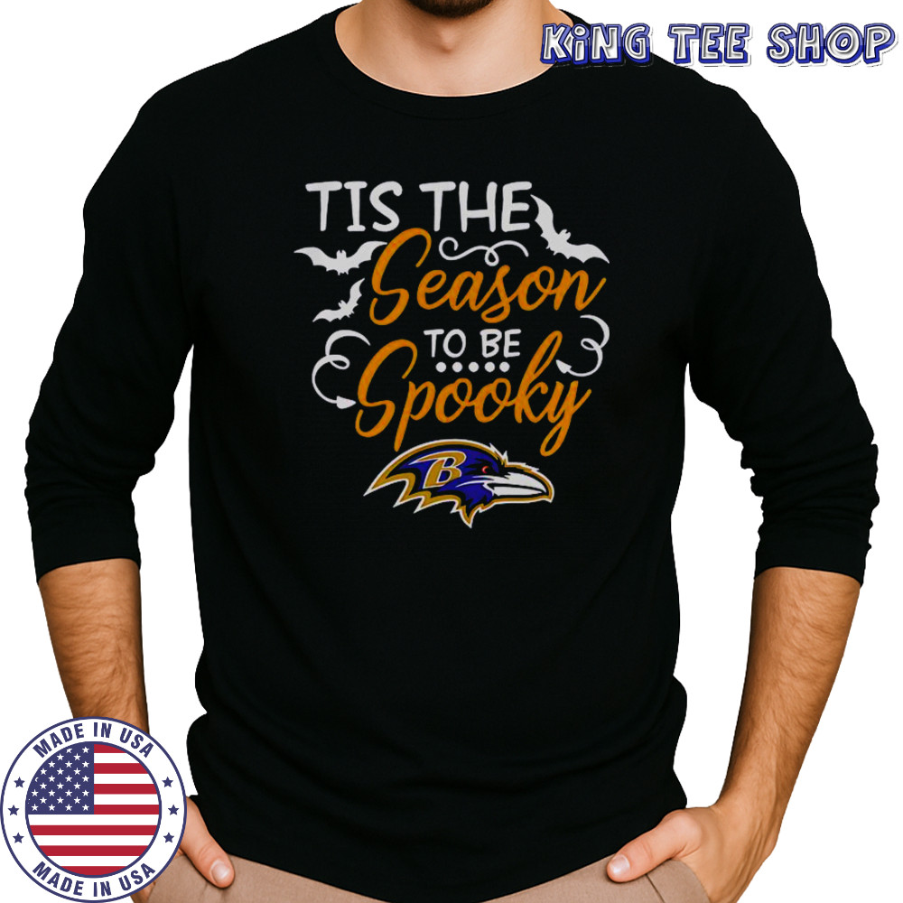 Tis The Season To Be Spooky Baltimore Ravens T-Shirt Long Sleeved