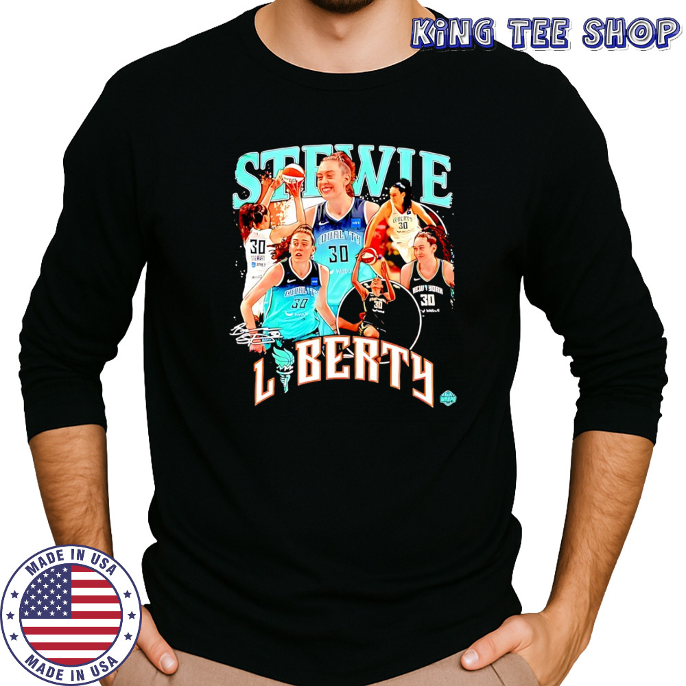 Breanna Stewart No.30 New York Liberty WNBA signature shirt Long Sleeved