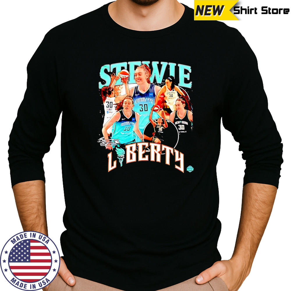 Breanna Stewart No.30 New York Liberty WNBA signature shirt Long Sleeved
