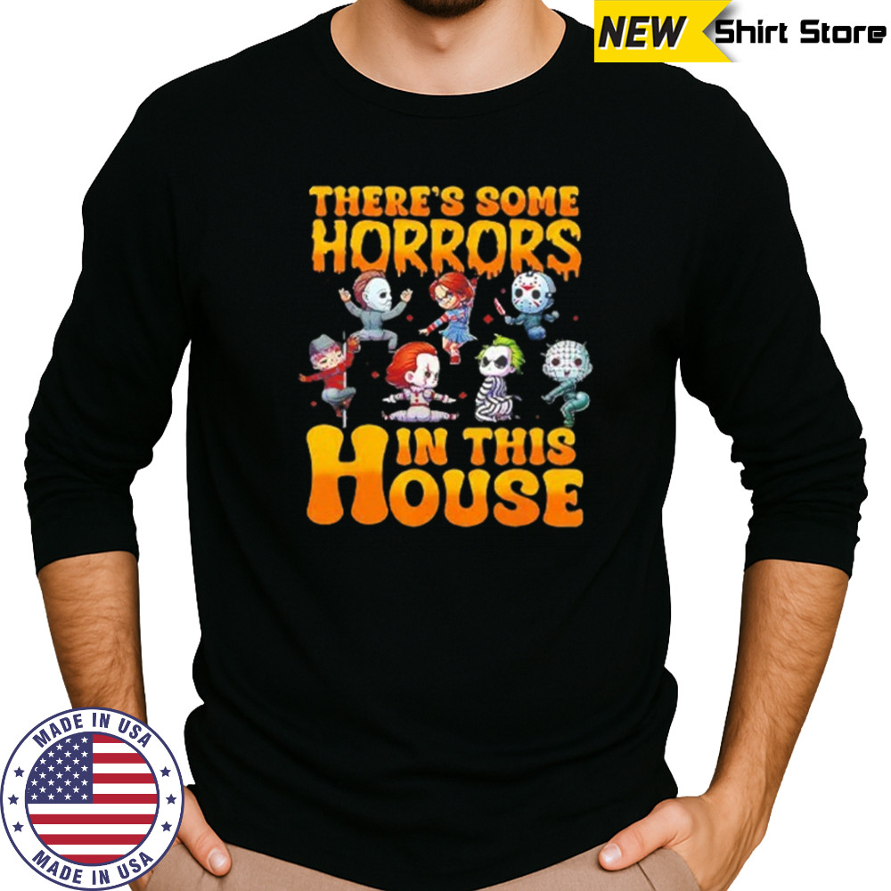 Cartoon there’s some horrors in this house shirt Long Sleeved