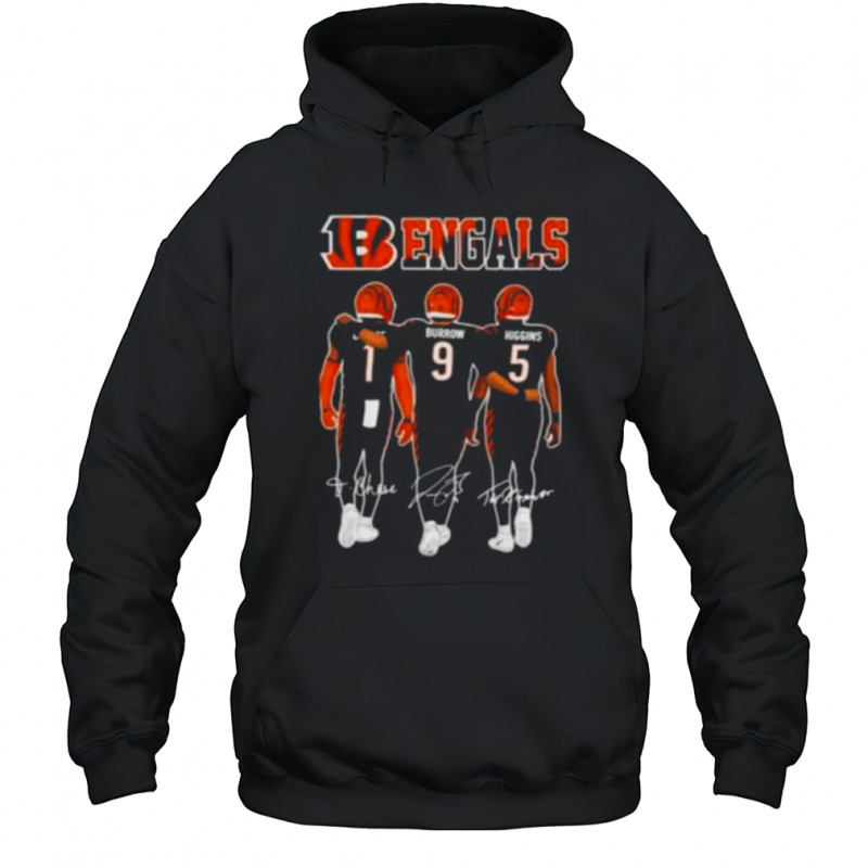 Cincinnati Bengals Chase Burrow Higgins Signatures Shirt Hoodie