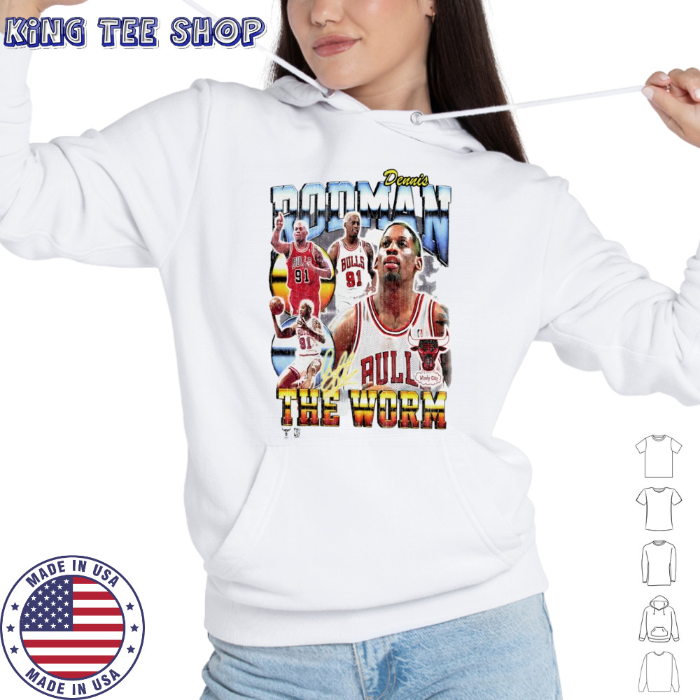 Dennis Rodman Chicago Bulls NBA signature retro shirt Hoodie