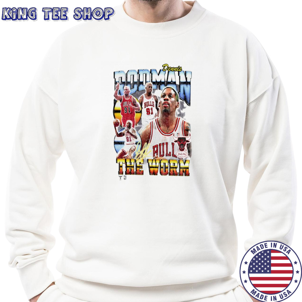 Dennis Rodman Chicago Bulls NBA signature retro shirt Sweatshirt