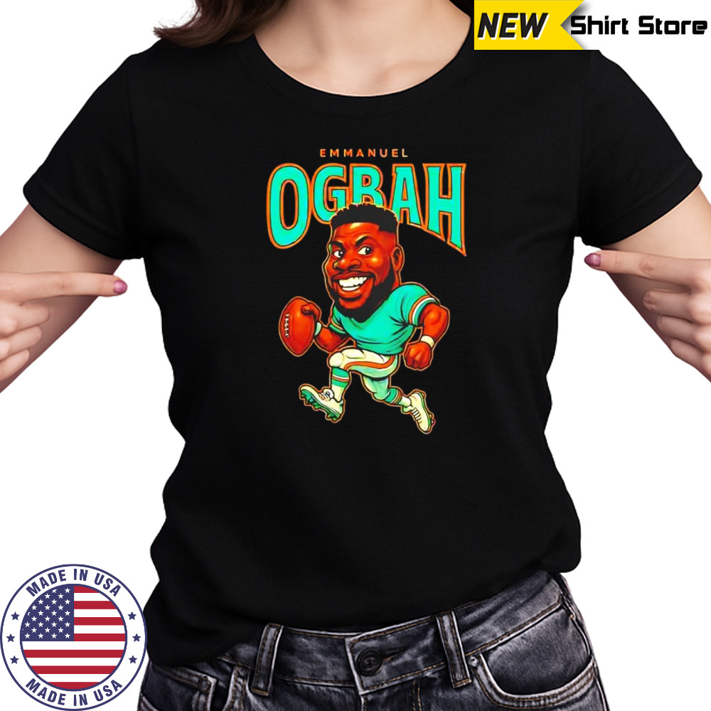 Emmanuel Ogbah player Miami Dolphins football caricature shirt Women's T-shirt