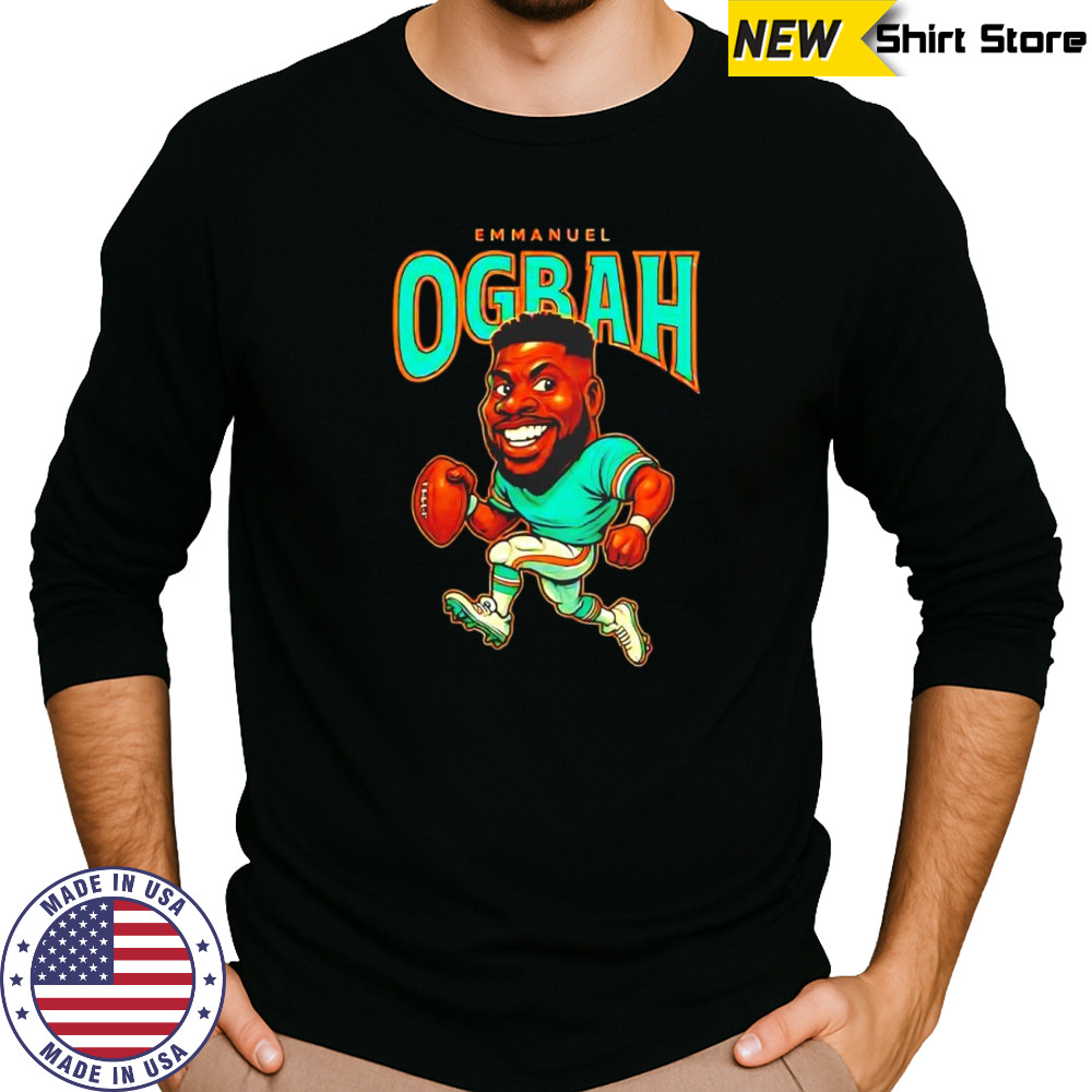 Emmanuel Ogbah player Miami Dolphins football caricature shirt Long Sleeved