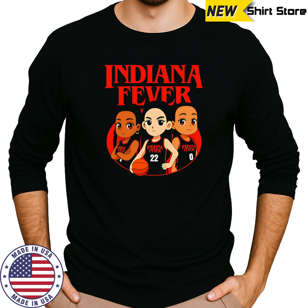Indiana Fever stranger things WNBA cartoon shirt Long Sleeved