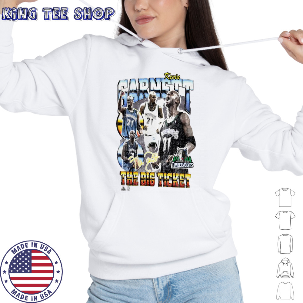 Kevin Garnett Minnesota Timberwolves NBA signature retro shirt Hoodie