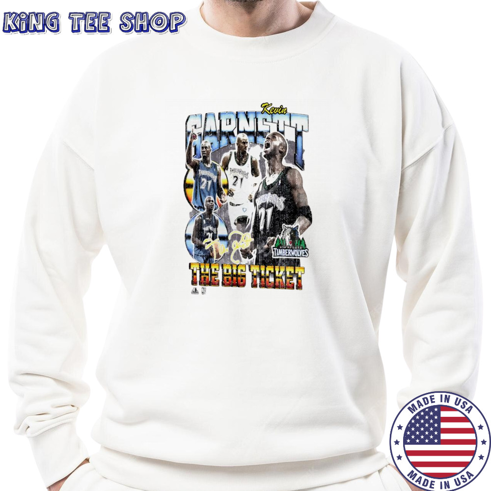 Kevin Garnett Minnesota Timberwolves NBA signature retro shirt Sweatshirt