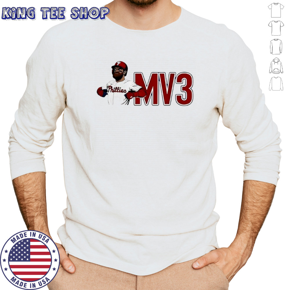 Kyle Schwarber MV3 Philadelphia Phillies baseball shirt Long Sleeved