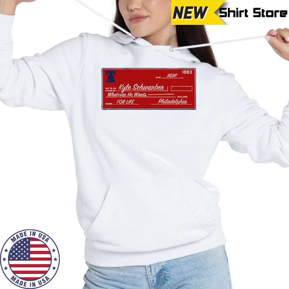 Kyle Schwarber Philadelphia Phillies baseball blank check shirt Hoodie