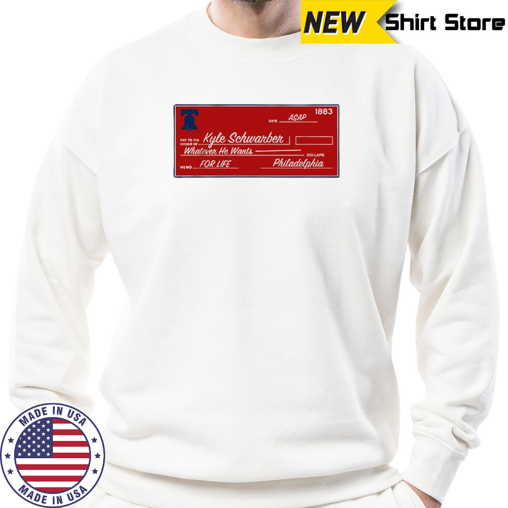 Kyle Schwarber Philadelphia Phillies baseball blank check shirt Sweatshirt