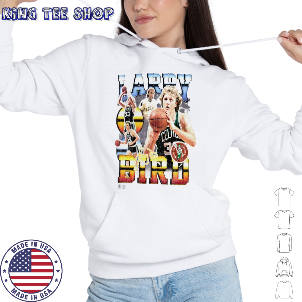 Larry Bird Boston Celtics NBA signature retro shirt Hoodie