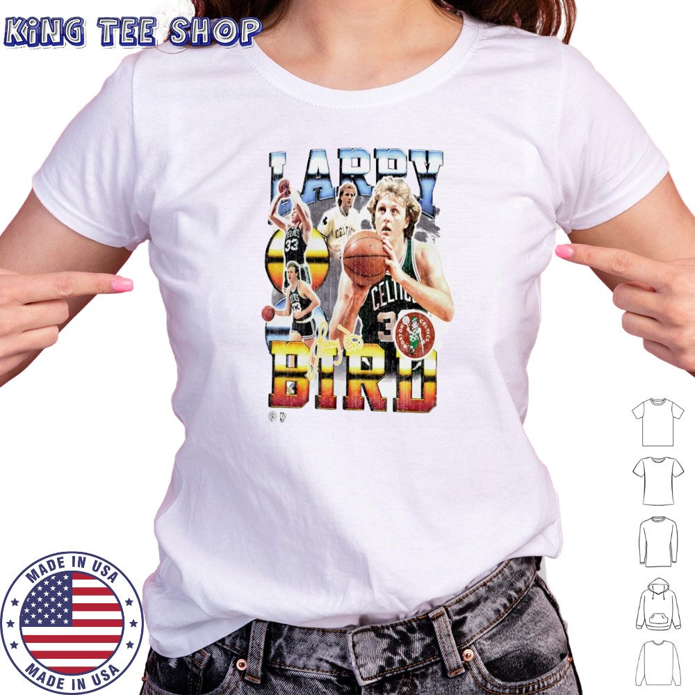 Larry Bird Boston Celtics NBA signature retro shirt Women's T-shirt