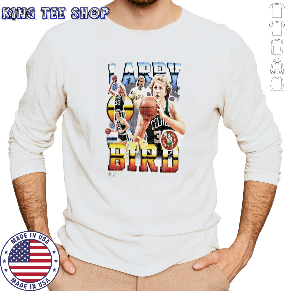 Larry Bird Boston Celtics NBA signature retro shirt Long Sleeved