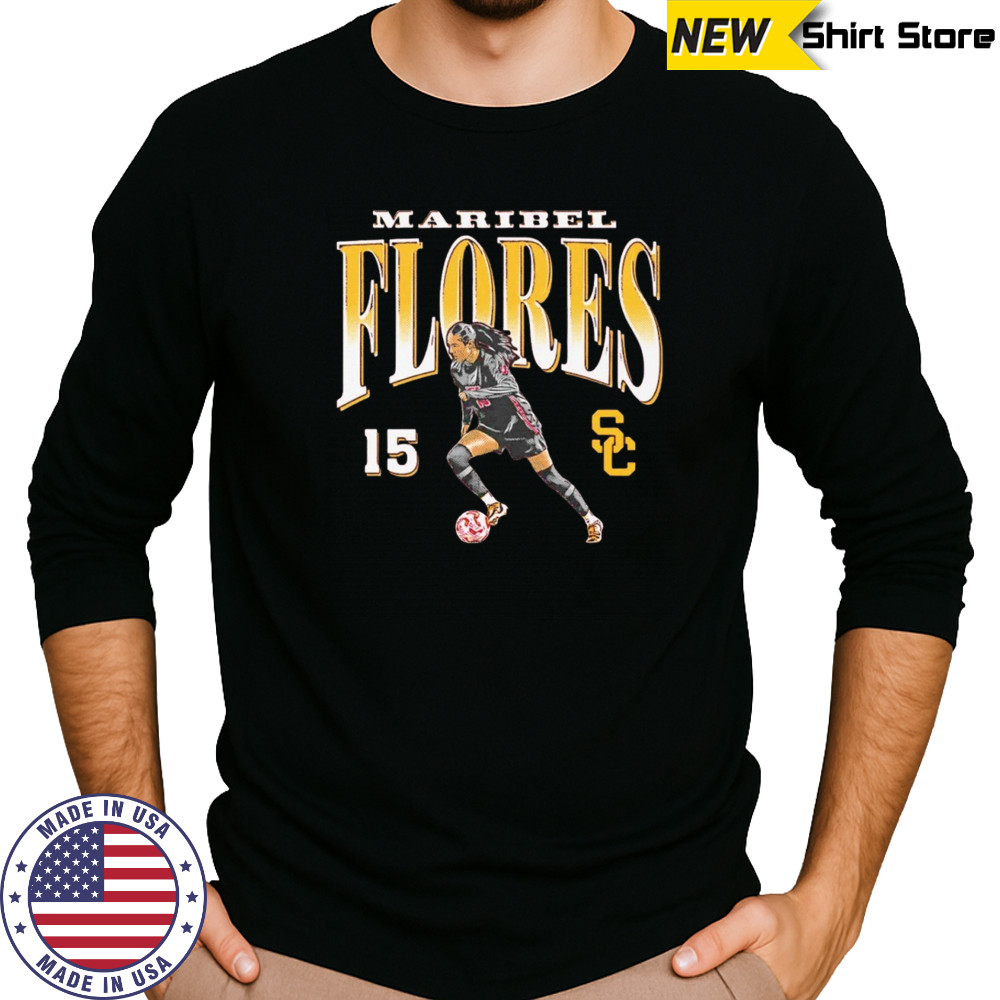 Maribel Flores USC Trojans soccer illustrated shirt Long Sleeved