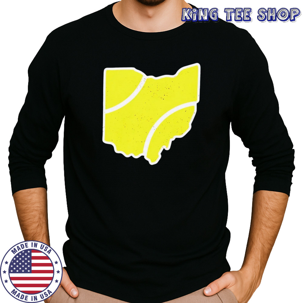 Ohio tennis ball map shirt Long Sleeved