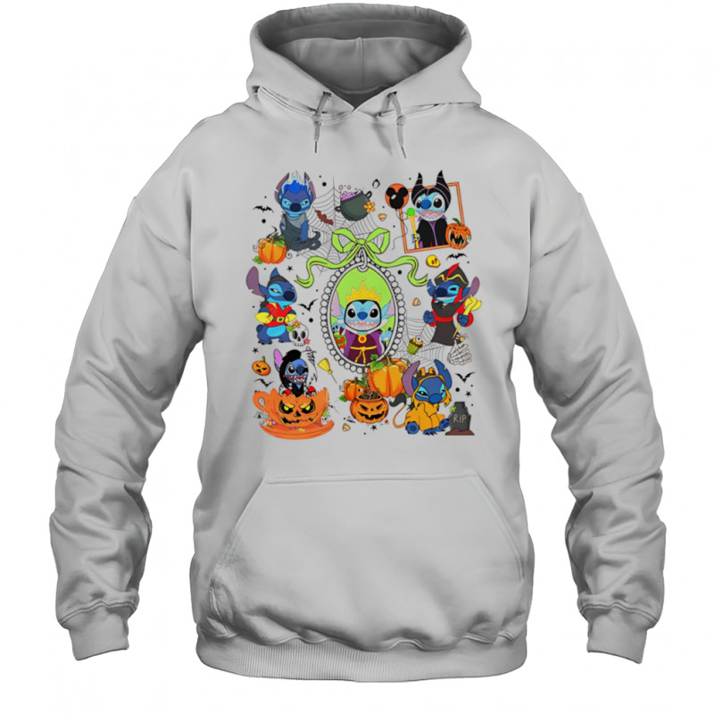 Stitch Happy Halloween Disney villains shirt Hoodie