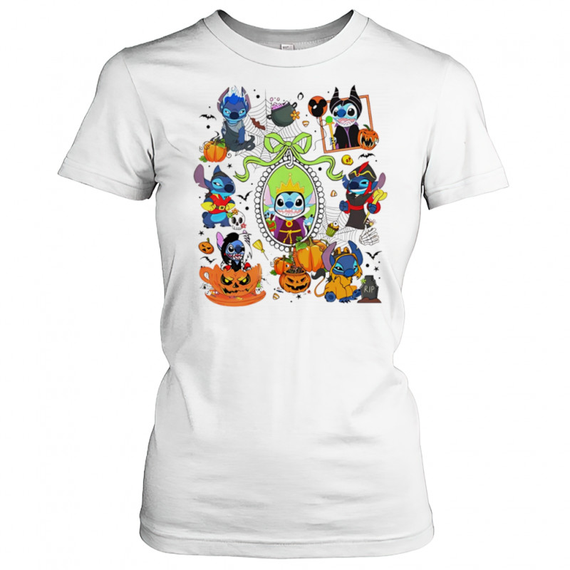 Stitch Happy Halloween Disney villains shirt Women's T-shirt