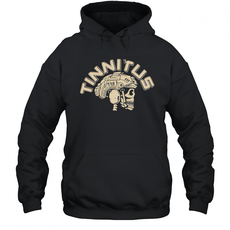 Veteran with a sign tinnitus skull shirt Hoodie