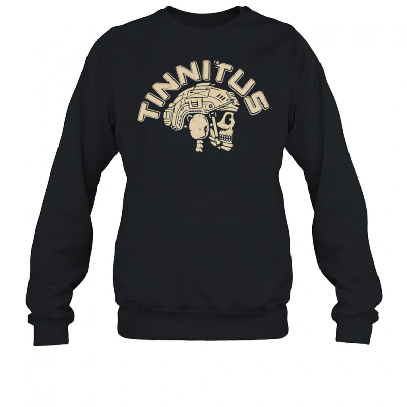Veteran with a sign tinnitus skull shirt Sweatshirt