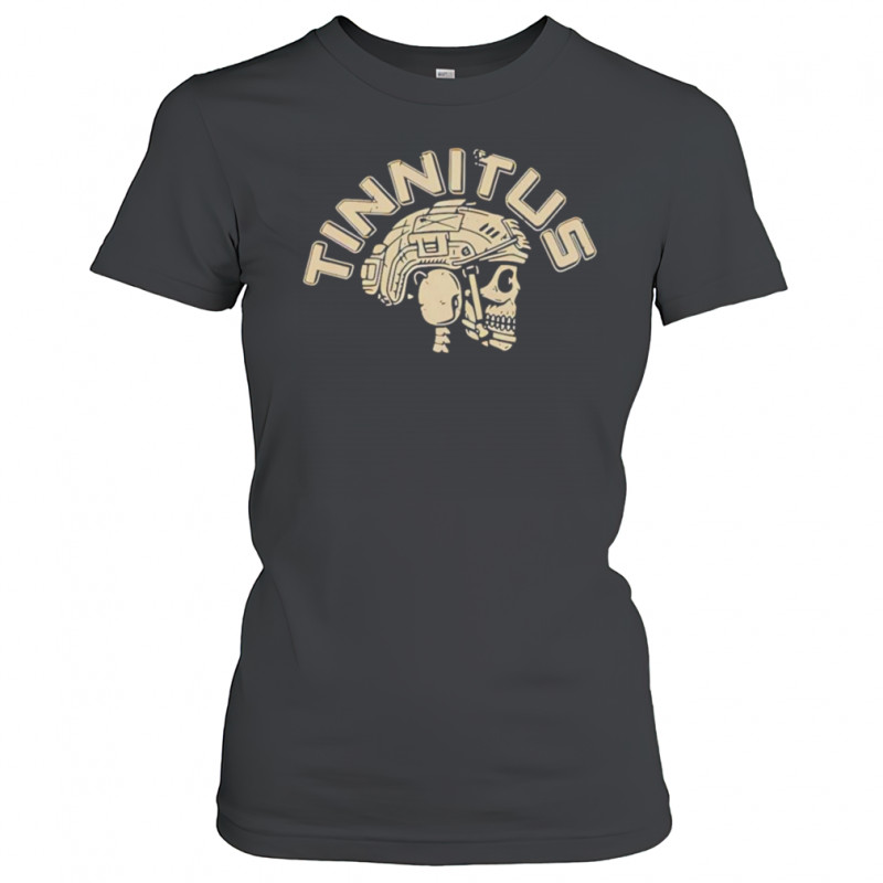Veteran with a sign tinnitus skull shirt Women's T-shirt