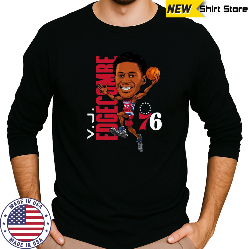VJ Edgecombe Philadelphia 76ers caricature shirt Long Sleeved