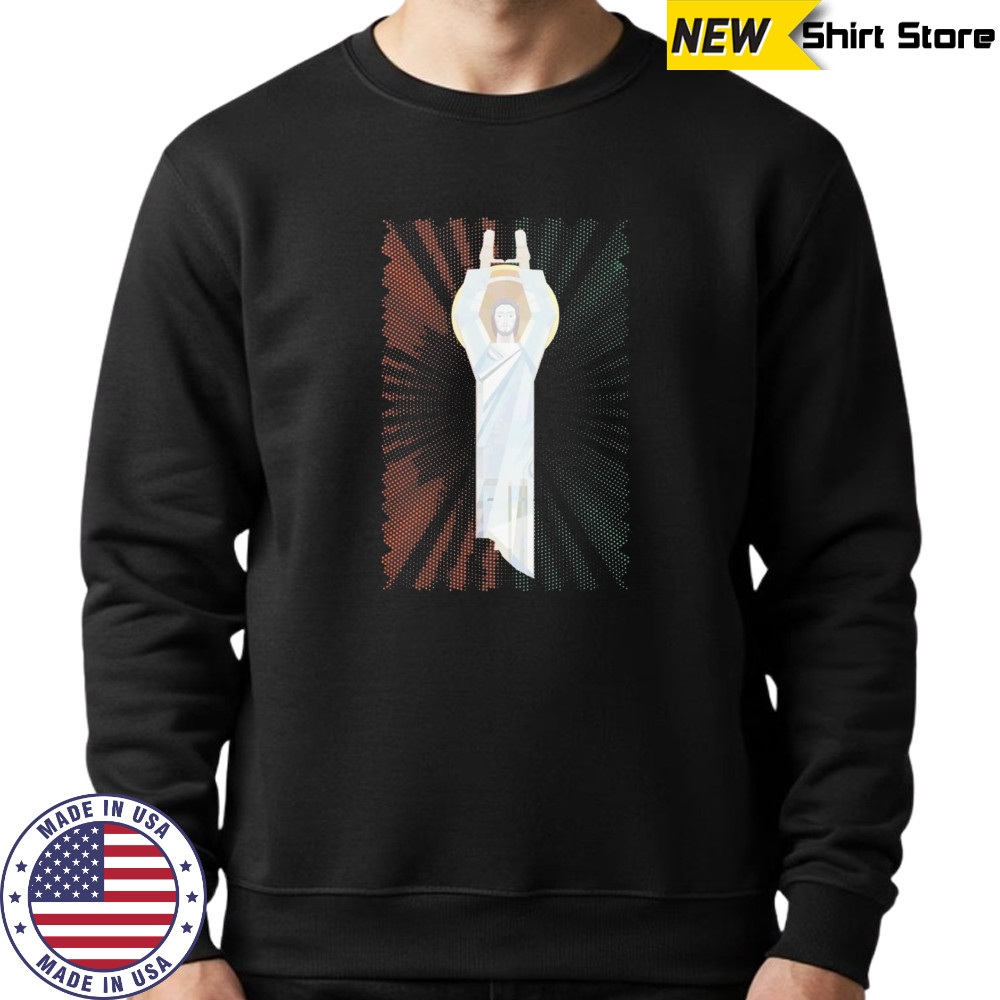 Miami Hurricanes Touchdown Jesus loves u shirt Sweatshirt