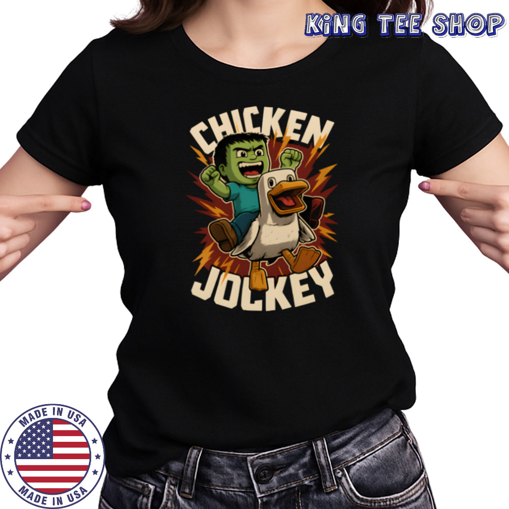 chicken jockey gif minecraft movie T-Shirt Women's T-shirt