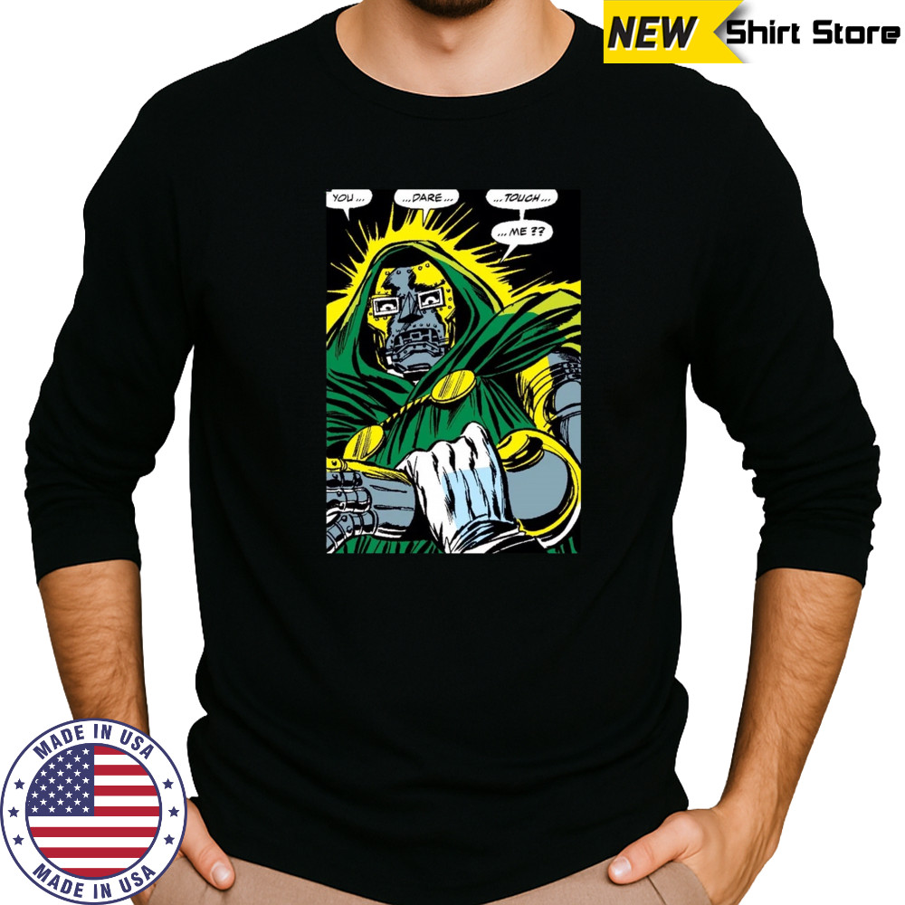 Doctor Doom T-Shirt - Fantastic Four Villain Comic Speech Graphic T-Shirt Long Sleeved