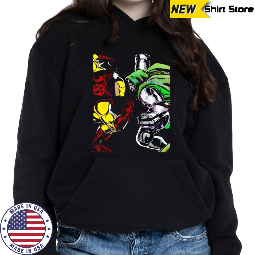 Iron Man Vs Doctor Doom Marvel Avengers Comic Shirt Hoodie