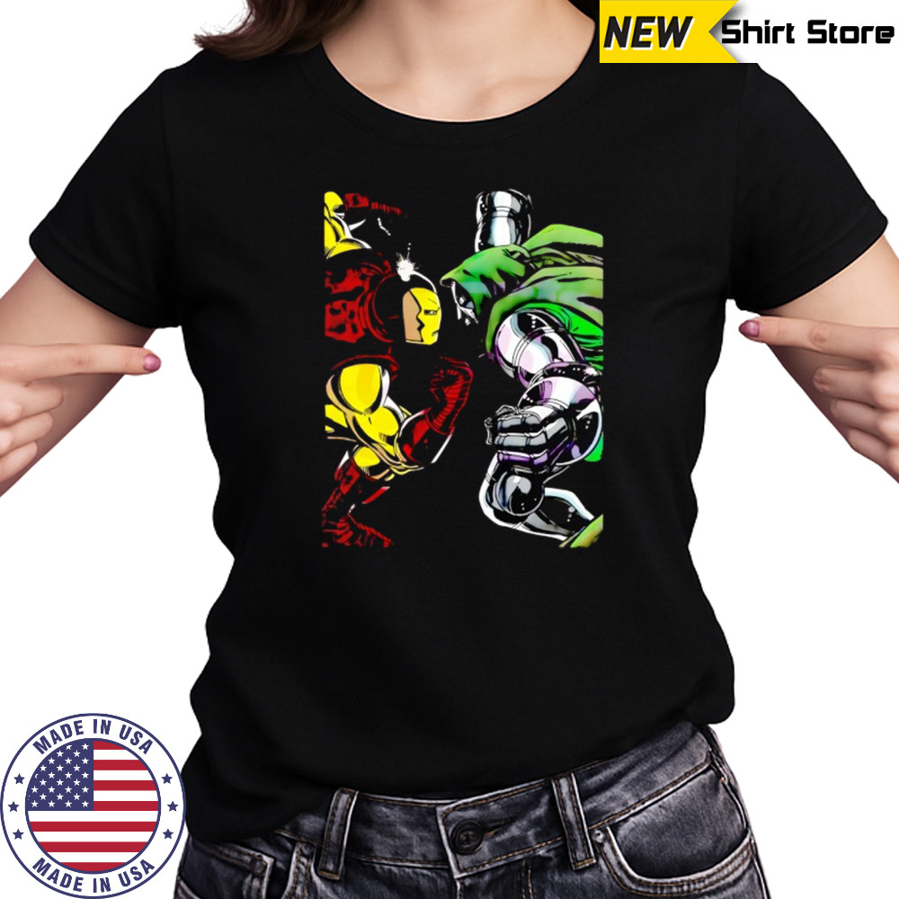 Iron Man Vs Doctor Doom Marvel Avengers Comic Shirt Women's T-shirt