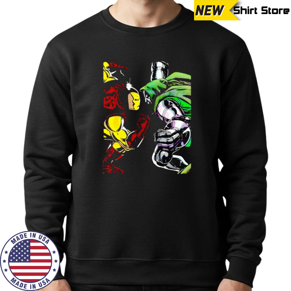 Iron Man Vs Doctor Doom Marvel Avengers Comic Shirt Sweatshirt