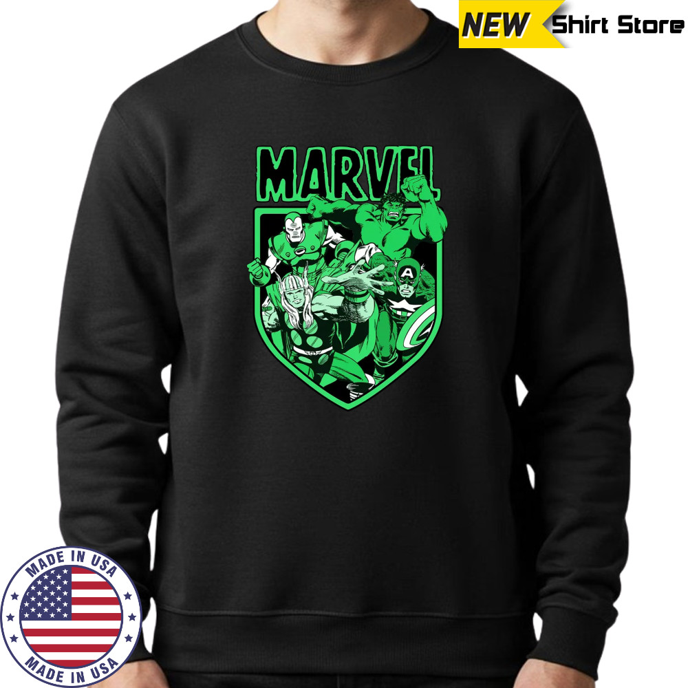 Marvel Avengers Shield Logo T Shirt Sweatshirt