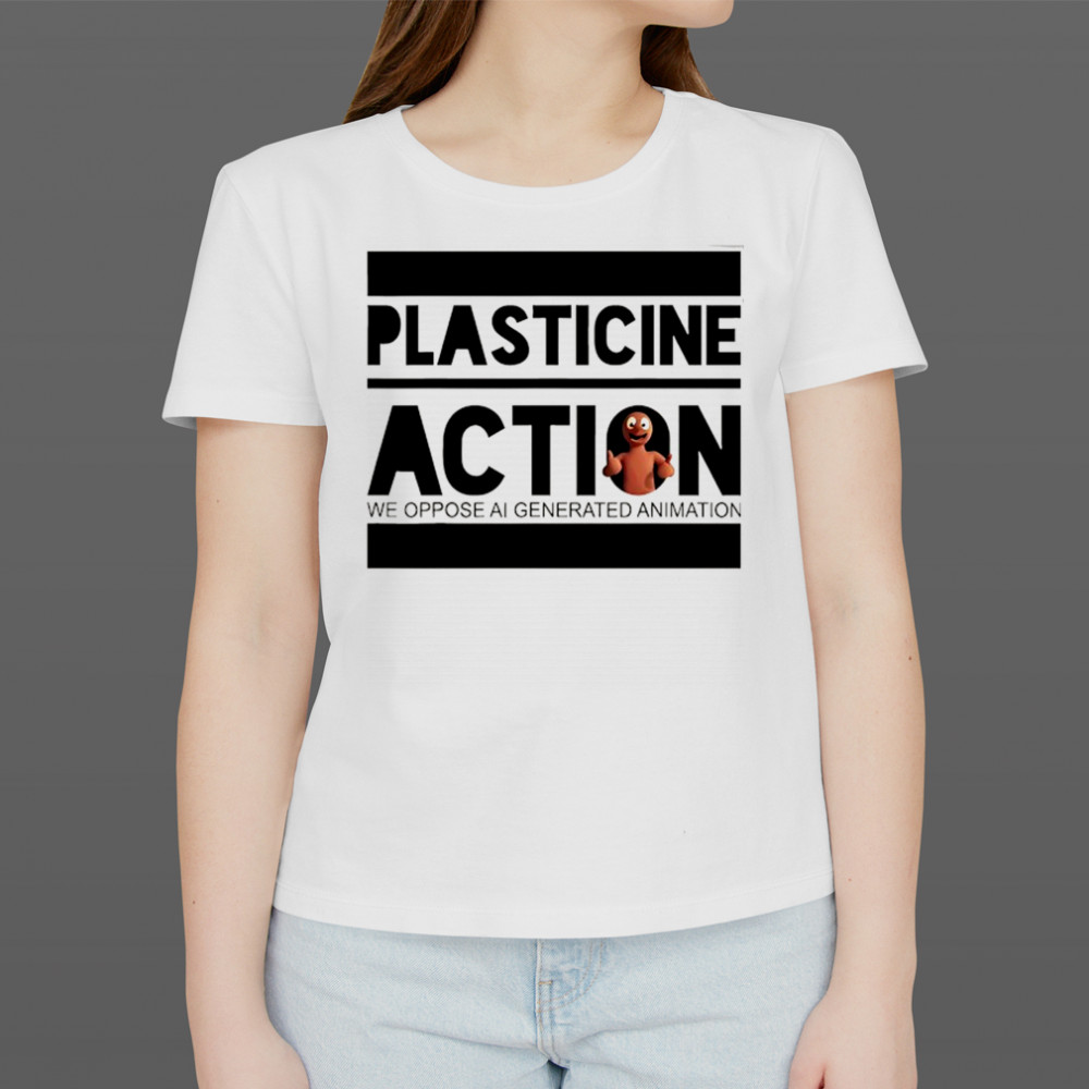 Plasticine Action we oppose AI generated animation shirt Women's T-shirt