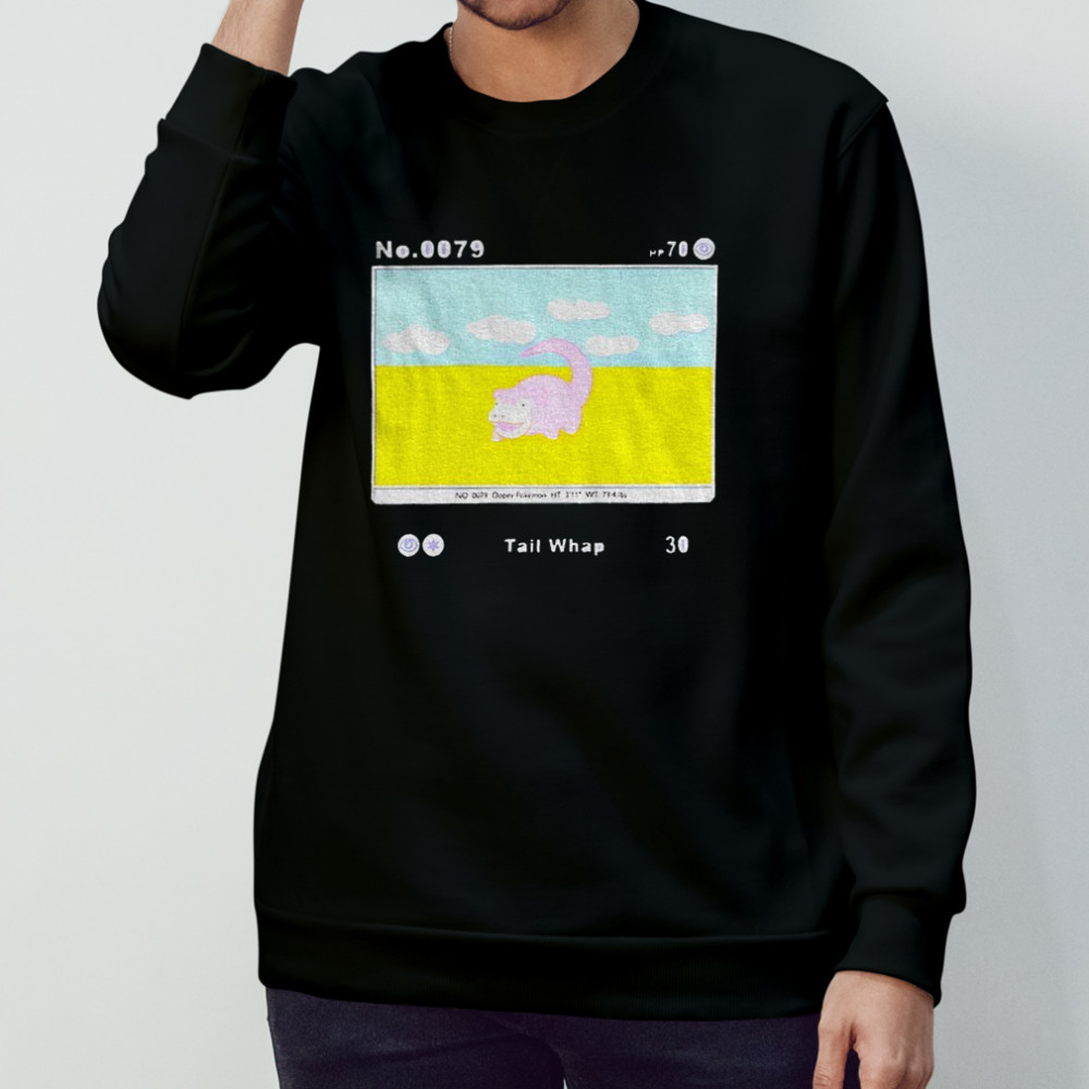Slowpoke no.0079 Pokémon Tail Whap card shirt Sweatshirt