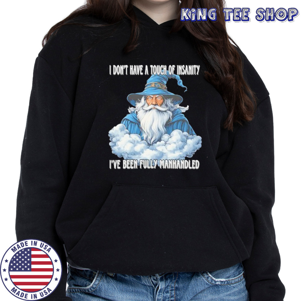 Wizard I don’t have a touch of insanity I’ve been fully manhandled shirt Hoodie