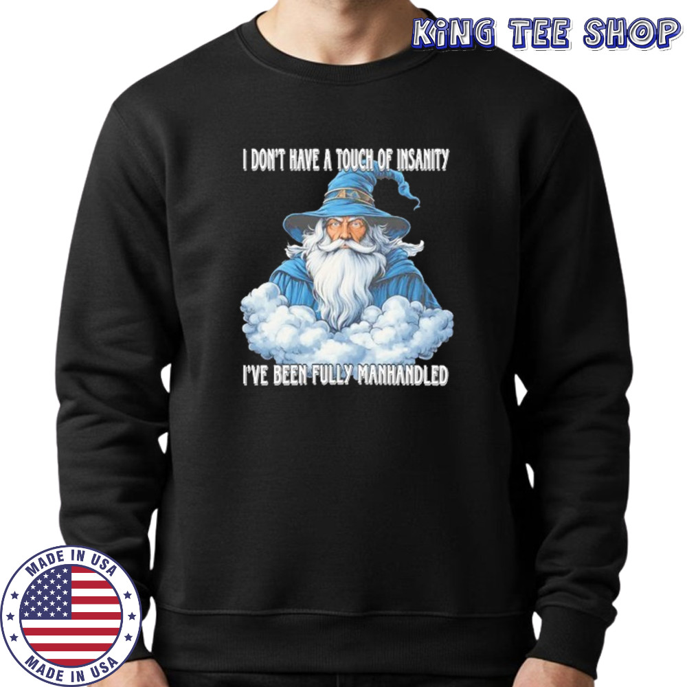 Wizard I don’t have a touch of insanity I’ve been fully manhandled shirt Sweatshirt